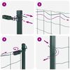 vidaXL Zaunpfosten Gr&uuml;n 50 x 0,4 m (12 x 12 mm Maschen) Stahl und PVC