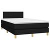 vidaXL Boxspringbett mit Matratze & LED Schwarz 120x200 cm Stoff