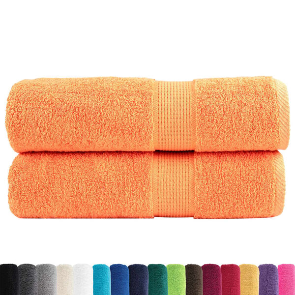 vidaXL Premium-Handt&uuml;cher SOLUND 2 Stk. Orange 50x100 cm 600 g/m&sup2;