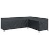 vidaXL M&ouml;belbezug 286 x 222 x 80 cm 600D Oxford Stoff L-Form Schwarz