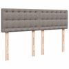 vidaXL Boxspringbett mit Matratze Taupe 160x200 cm Stoff