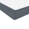 vidaXL Boxspringbett mit Matratze Dunkelgrau 90x220 cm Samt