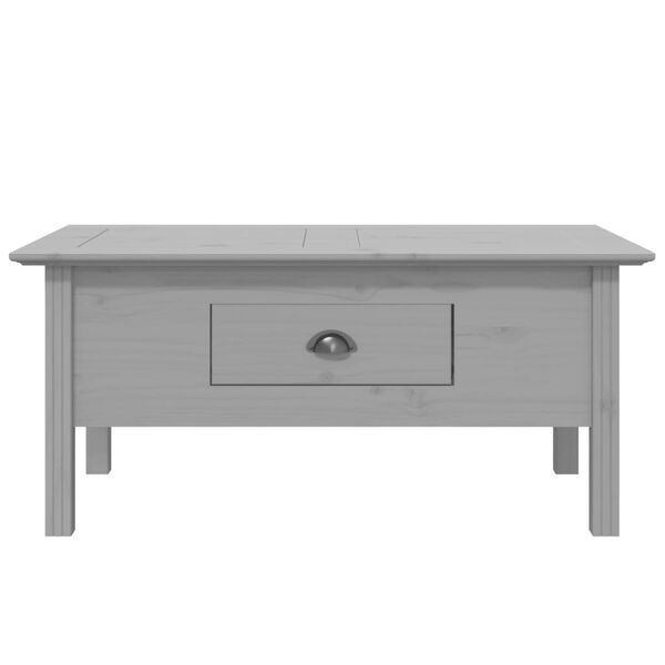 vidaXL Couchtisch BODO Grau 100x55x46 cm Massivholz Kiefer