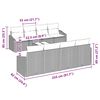 vidaXL Sofa Set mit Kissen 7 pcs Hellgrau und Dunkelgrau Poly-Rattan