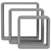 vidaXL W&uuml;rfelregale 3 Stk. Grau MDF