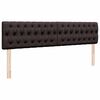vidaXL Ottomane Bett mit Matratze & LEDs Dunkelbraun 180x200 cm Stoff