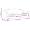 vidaXL Tagesbett Creme 80x200 cm Stoff