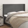 vidaXL Kopfteil mit Ohren Grau 183x16x118/128 cm Kunstleder