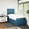 vidaXL Boxspringbett mit Matratze Blau 90x200 cm Samt