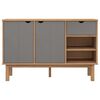 vidaXL Sideboard OTTA Braun&Grau 114x43x73,5 cm Massivholz Kiefer