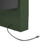 vidaXL Tagesbett mit Matratze USB Dunkelgr&uuml;n Stoff 90x200 cm