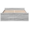 vidaXL Bettgestell mit Schubladen Grau Sonoma 135x190 cm Holzwerkstoff