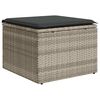 vidaXL 9-tlg. Garten-Sofagarnitur mit Kissen Hellgrau Poly Rattan
