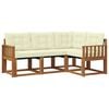 vidaXL Outdoor-Sofagarnitur 4 stk. Natur und Creme