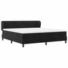vidaXL Boxspringbett mit Matratze Schwarz 180 x 200 cm Samt