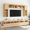 vidaXL TV-Wandschr&auml;nke mit LED-Leuchten 2 Stk. Sonoma-Eiche 60x30x40cm