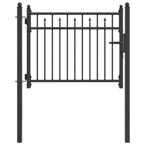 vidaXL Zauntor BAARLO 100 x 75 cm Metall Schwarz Abschlie&szlig;bar