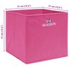 vidaXL Aufbewahrungsboxen 10 Stk. Rosa 32x32x32 cm Stoff