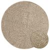 vidaXL Teppich ZIZUR Beige &Oslash; 90 cm Jute-Optik Indoor und Outdoor