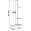 vidaXL Blumenst&auml;nder 5-Etagen 43x22x98 cm Schwarz Metall