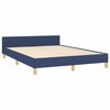 vidaXL Bettgestell ohne Matratze Blau 140x190 cm Stoff