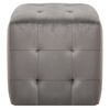 vidaXL Pouf 2 Stk. Grau 30x30x30 cm Samtstoff
