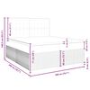 vidaXL Boxspringbett mit Matratze Creme 200x200 cm Stoff