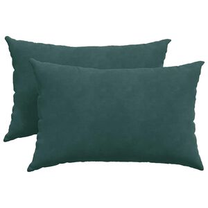 vidaXL Sofakissen 2 St&uuml;ck Dunkelgr&uuml;n 60 x 40 cm Cordstoff