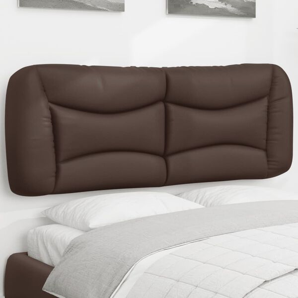 vidaXL Kopfteil-Kissen "Hvar" Braun 140 cm Kunstleder