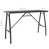 vidaXL 9-tlg. Gartenbar-Set Schwarz und Grau