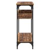 vidaXL Konsolentisch mit Regal Altholz 100 x 29 x 75 cm Holzwerkstoff