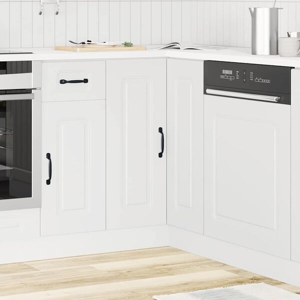 vidaXL K&uuml;chen-Eckunterschrank Kalmar Wei&szlig; Holzwerkstoff
