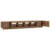 vidaXL 3-tlg. TV-Schrank-Set LED-Leuchten R&auml;uchereiche Holzwerkstoff