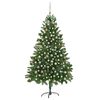 vidaXL K&uuml;nstlicher Weihnachtsbaum Beleuchtung & Kugeln 210 cm Gr&uuml;n