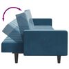 vidaXL Schlafsofa 2-Sitzer mit Fu&szlig;hocker Blau Samt