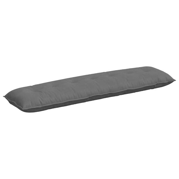 vidaXL R&uuml;ckenkissen Dunkelgrau 200 x 50 cm Mikrofaserstoff
