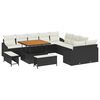 vidaXL Gartensofa-set 13 stk. Schwarz Poly-Rattan