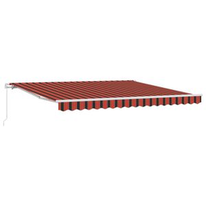 vidaXL Einziehbare Markise Orange und Braun 400 x 300 cm