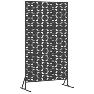 vidaXL Sichtschutz Schwarz 100 x 50 x 180 cm Stahl