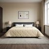 vidaXL Ganzjahresbettdecke Gepolstert Creme 220 x 240 cm