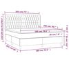 vidaXL Boxspringbett mit Matratze Hellgrau 180x200 cm Stoff