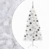 vidaXL K&uuml;nstlicher Weihnachtsbaum mit Weihnachtskugel 150 cm 150 LEDs