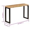 vidaXL Konsolentisch 120x35x76 cm Stahl und Massivholz Mango
