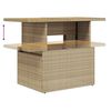 vidaXL 11-tlg. Garten-Sofagarnitur mit Kissen Beige Poly Rattan