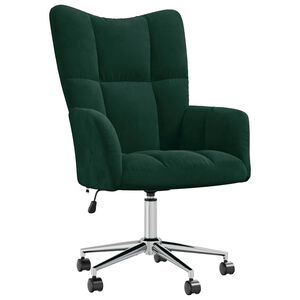 vidaXL Relaxsessel Dunkelgr&uuml;n Samt