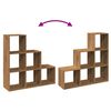 vidaXL Raumteiler-B&uuml;cherregal 3 Etagen Artisan-Eiche 99x29x99 cm