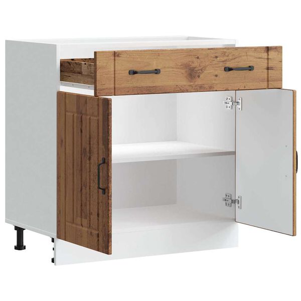 vidaXL K&uuml;chen-Unterschrank Lucca Altholz-Optik Holzwerkstoff