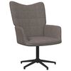 vidaXL Relaxsessel mit Hocker Taupe Stoff