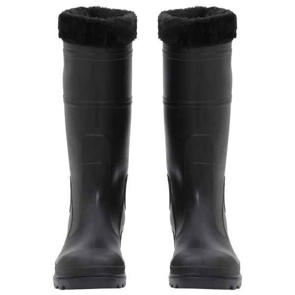 vidaXL Gummistiefel mit Herausnehmbarem Innenfutter Schwarz Gr. 41 PVC
