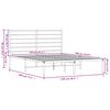 vidaXL Bettgestell mit Kopfteil Metall Wei&szlig; 120x190 cm